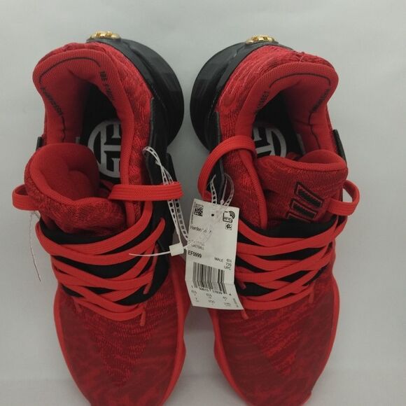 Adidas Harden Vol 4 Power Red Basketball Sneakers Shoes Men's Size 7 Red Black - Picture 6 of 8